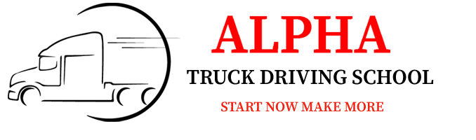 Logotip autoškole Alpha Truck